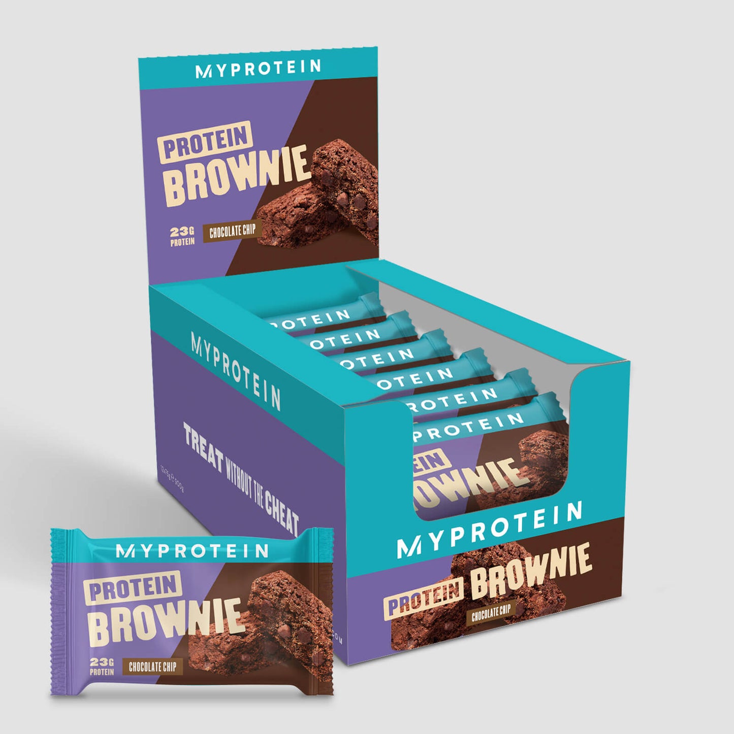 MyProtein Protein Brownie 23g Protein, Chocolate Chip, 12/box