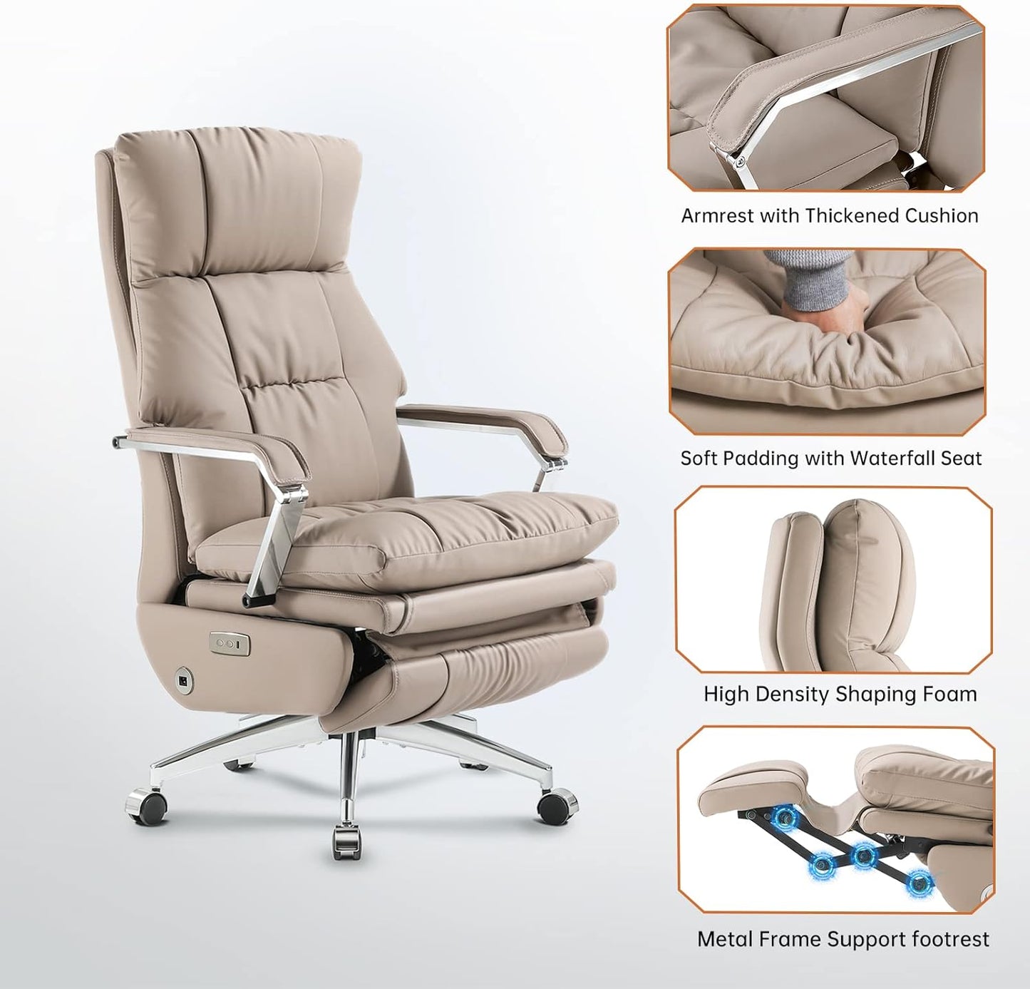 Ergonomic Executive Office Chair Big and Tall Reclining Office Chair