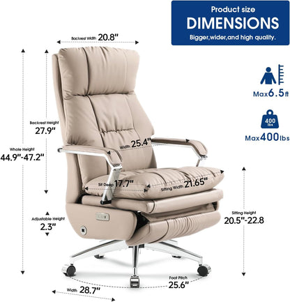 Ergonomic Executive Office Chair Big and Tall Reclining Office Chair