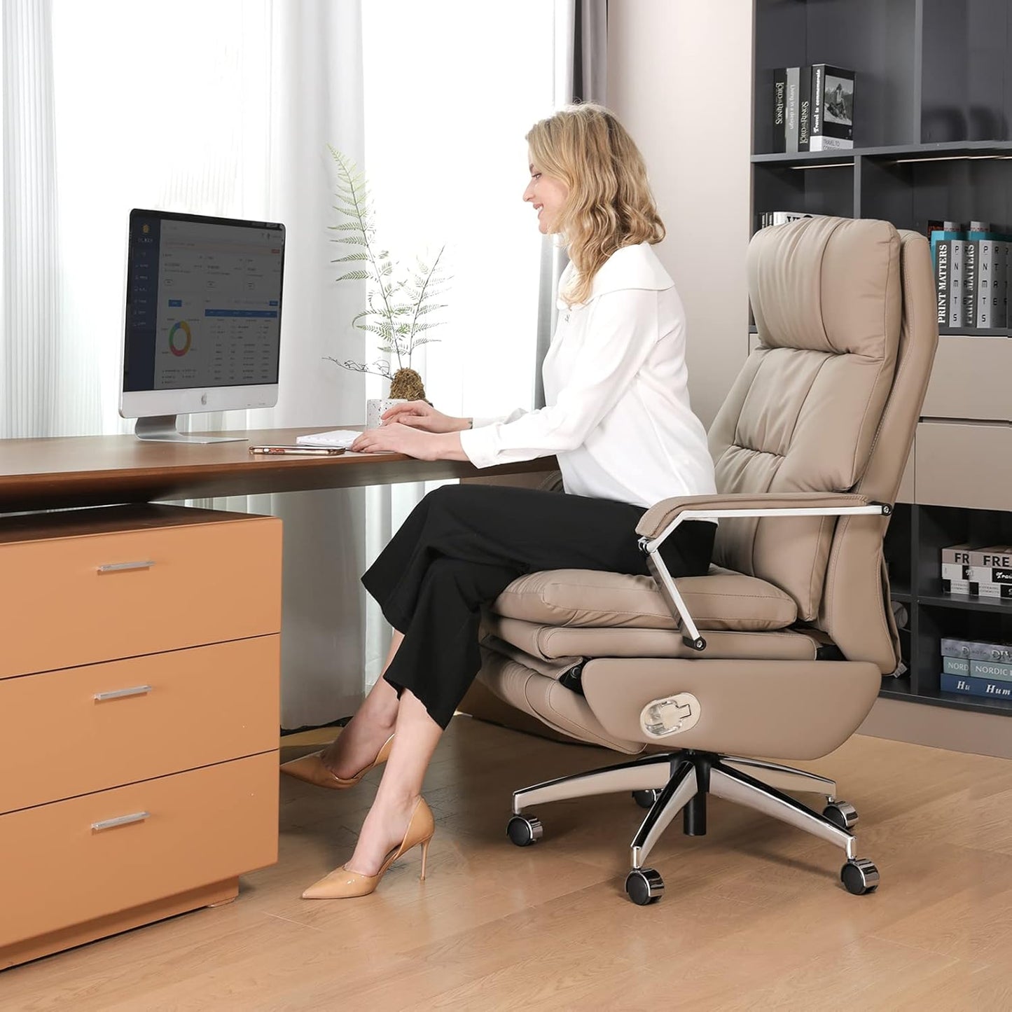 Ergonomic Executive Office Chair Big and Tall Reclining Office Chair