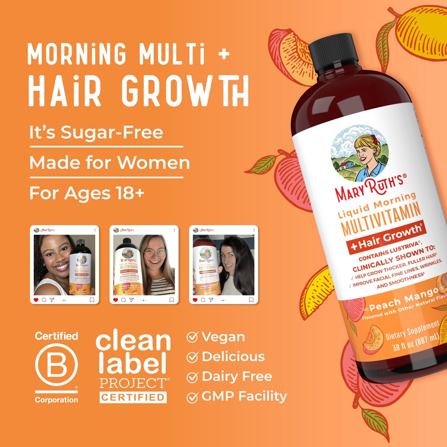 Liquid Morning Multivitamin + Hair Growth