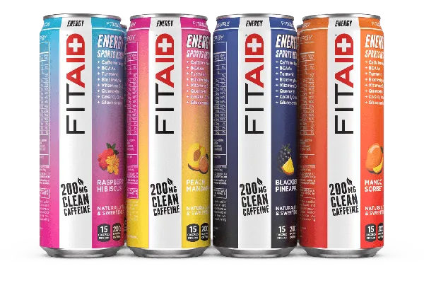 FITAID ENERGY + SPORTS RECOVERY 200mg CLEAN CAFFEINE (354ml x 12 Cans Carton)